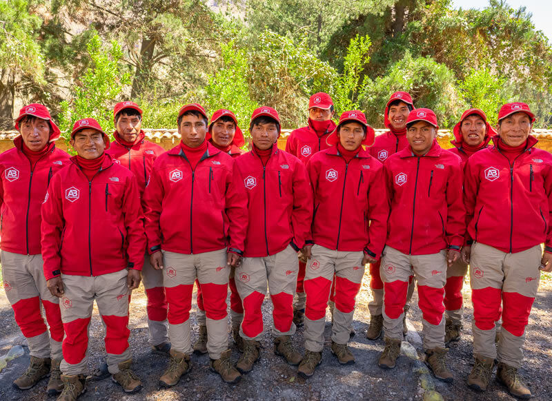 nuestros porteadores de camino inca de 2 dias
