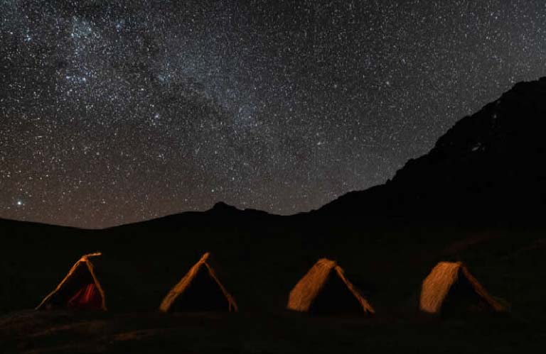 Ausangate en enero campamento