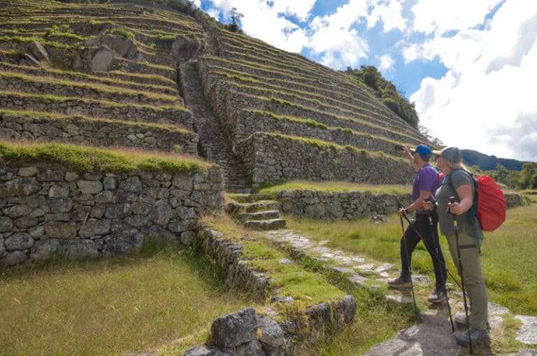 escalones mata gringos del Camino Inca Intipata