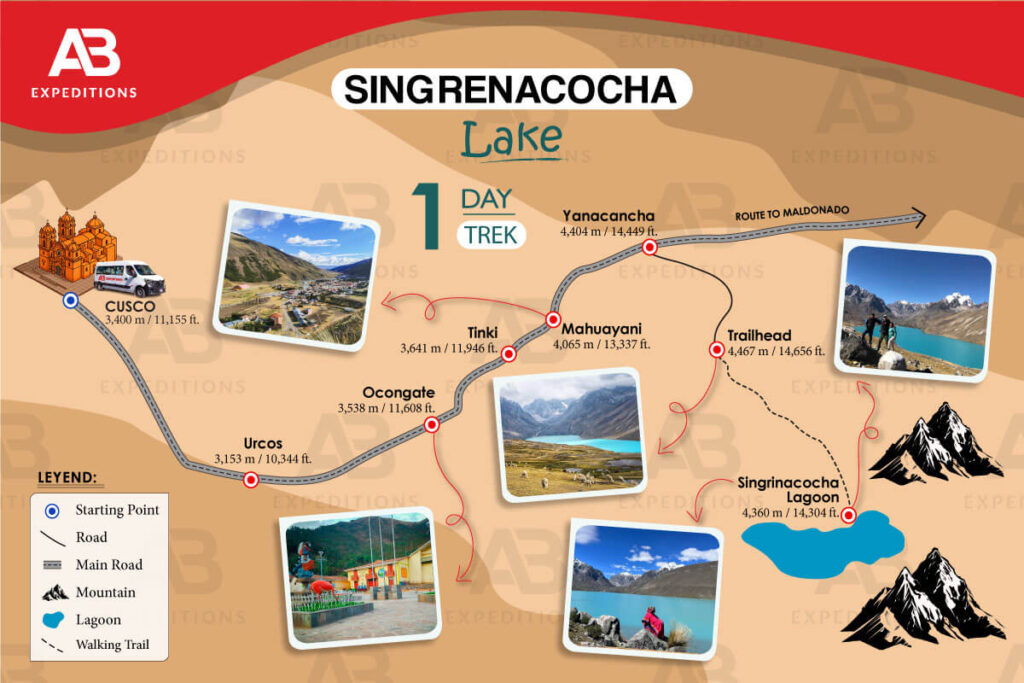 singrenacocha 1 day hike map